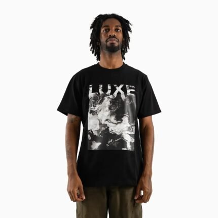 Men's Monochrome Marble Graphic T-Shirt
