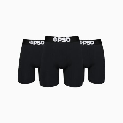 Men's Solids 3 Pack - Black Boxer