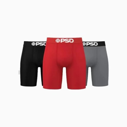 Men's Solids 3 Pack - Red/Grey/Black Boxer
