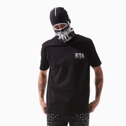 Men's Liam Black Cyber Metal T-Shirt
